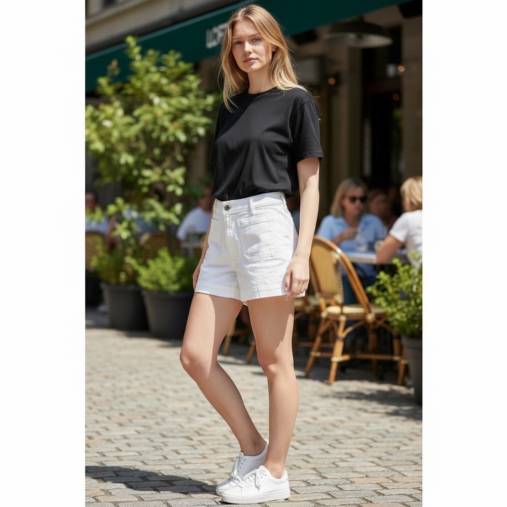 LOFT The Palmer White Shorts size 4
